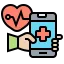 Medical and health care icon representing healthcare industry